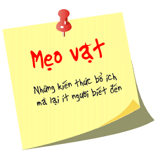 Mẹo vặt thú vị