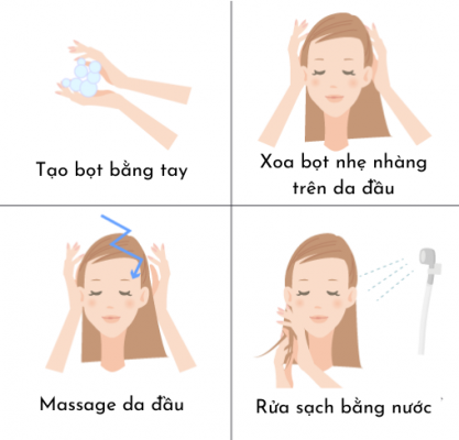 Gội đầu đúng cách phục hồi tóc hư tổn