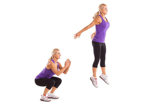 Squat kết hợp với động tác nhảy